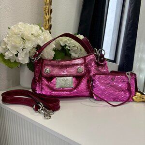 Coach Pink Sequin Bag Set